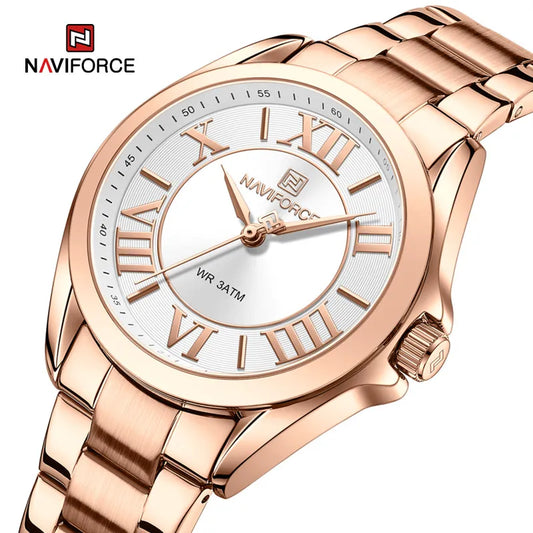Relógio Feminino NAVIFORCE NF5037 Luxo Casual Fashion